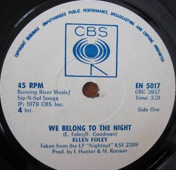 [Ellen Foley - We Belong To The Night - Rhodesia]